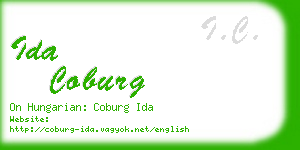 ida coburg business card